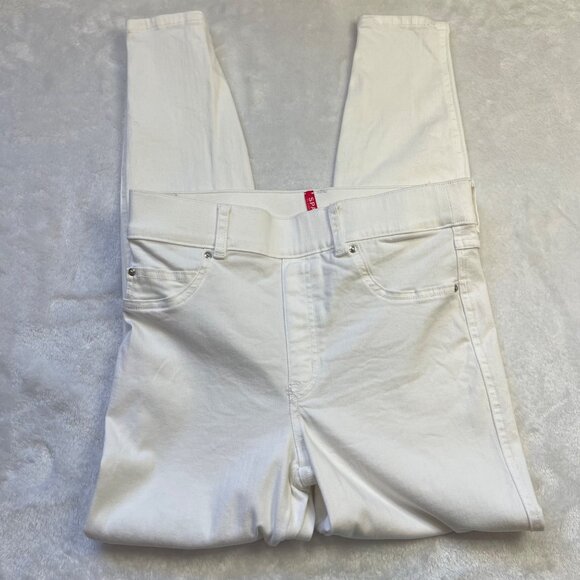 SPANX EveryWear Ankle Skinny Jeans Women's Size Medium Shapewear White Stretch - Picture 12 of 15